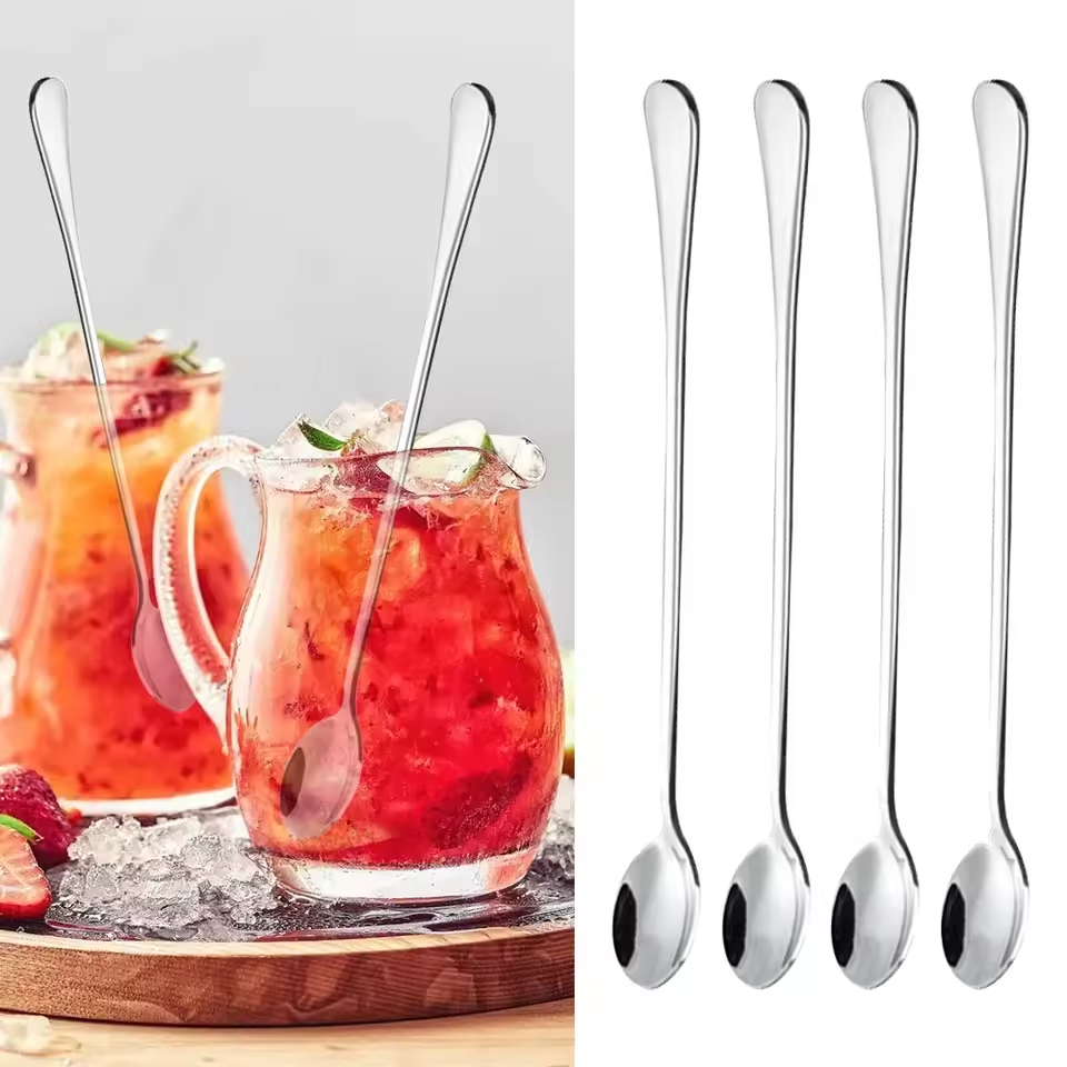 6pcs Milkshake Spoons Ice Tea  - Ice Pick Pick ulasan dan harga