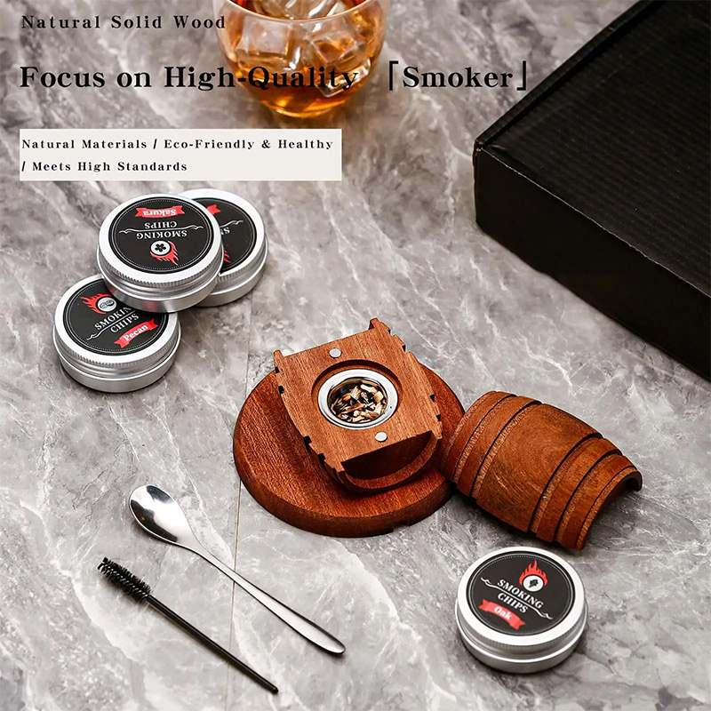 Wooden Cocktail Smoker Kit Smo - Smoking Gun Kit ulasan dan harga