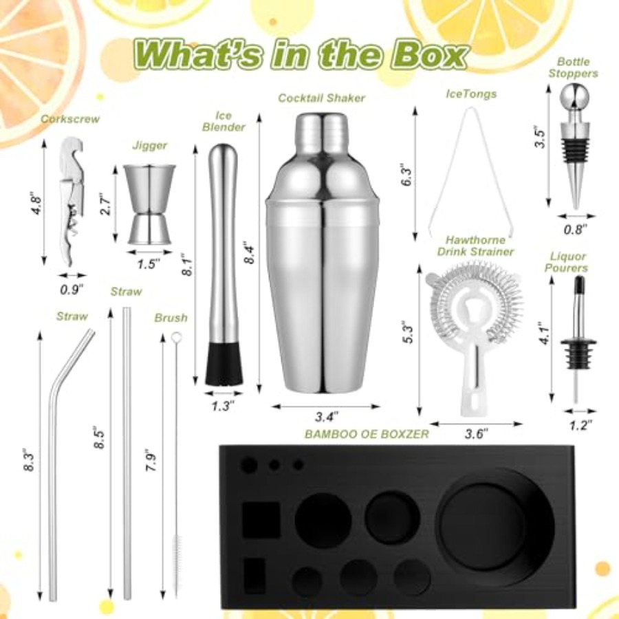 23 Pcs Bartender Supplies Kit  - Garnish Tray Set ulasan dan harga