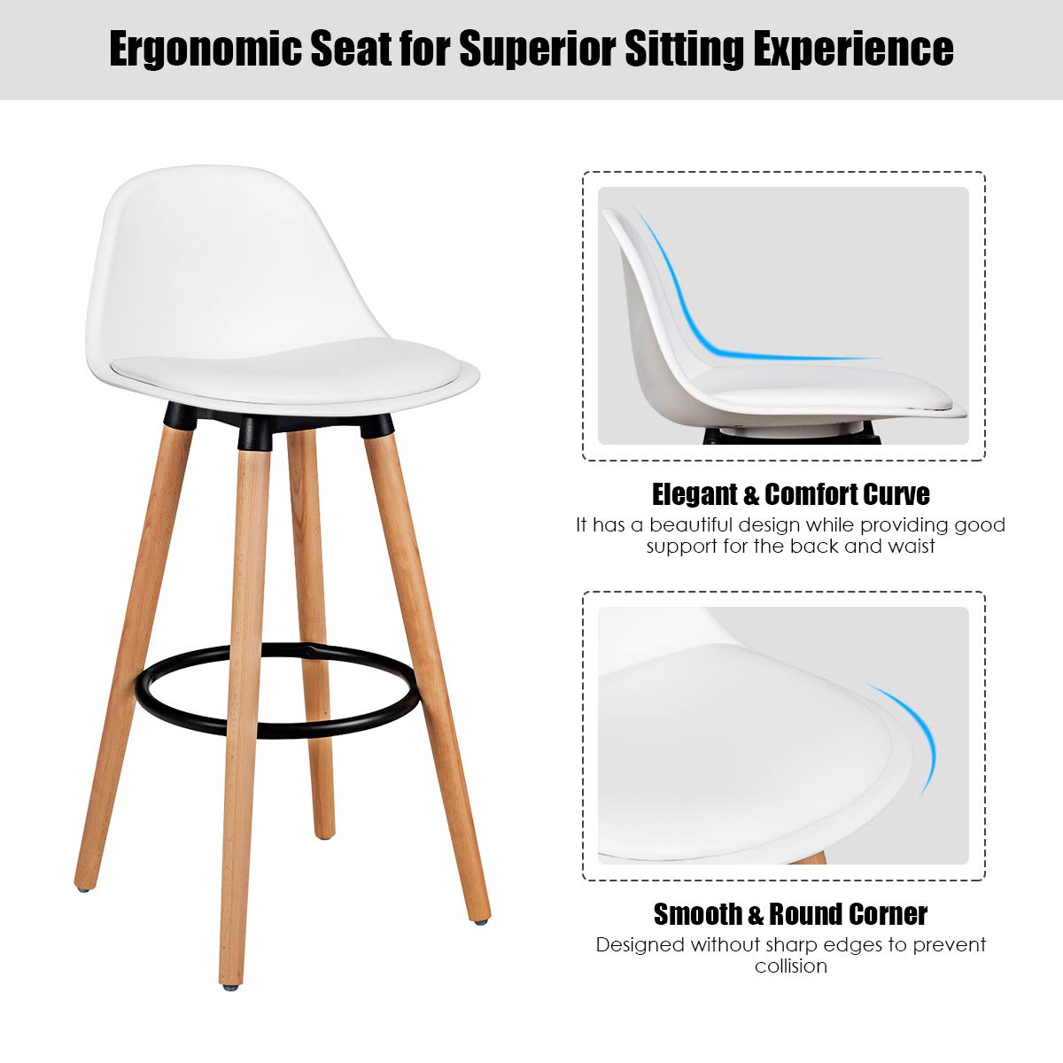 Modern Armless Bar Stool Set P - Home Bar Stools ulasan dan harga
