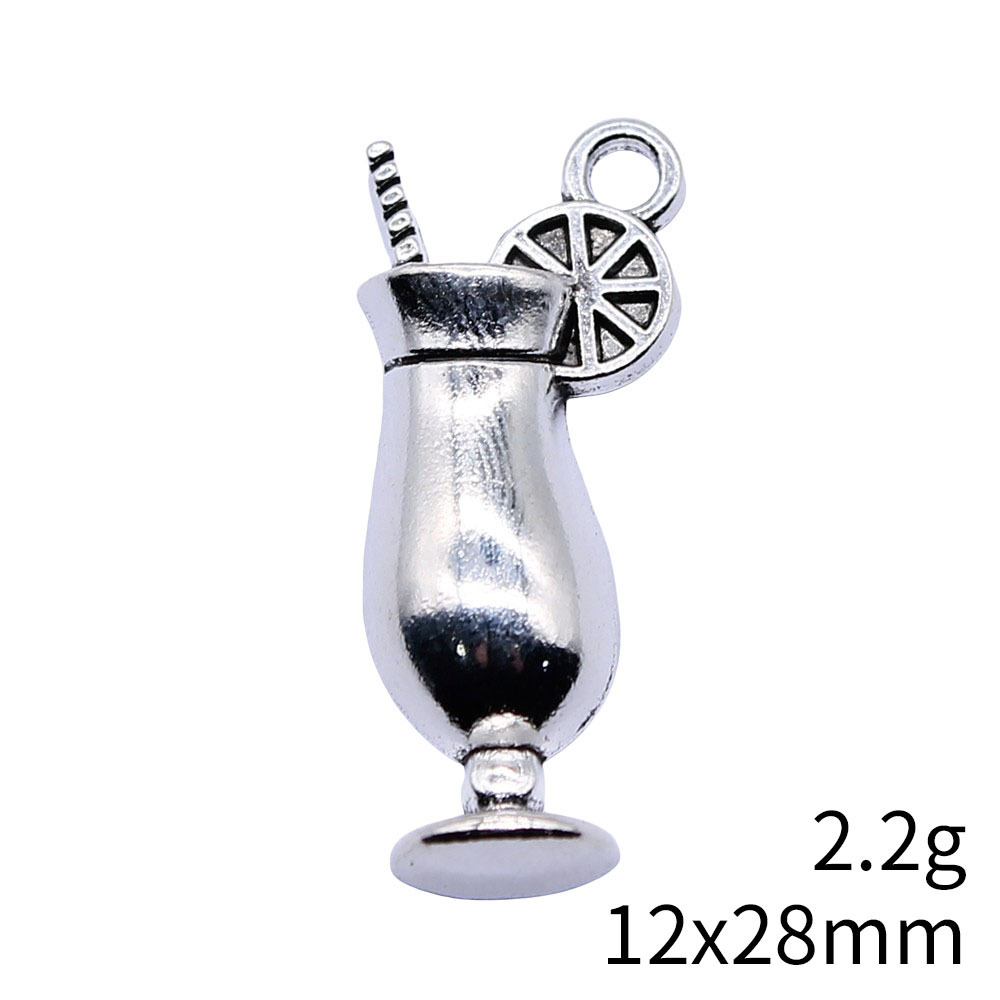 4pcs 12x28mm Antique Silver Co - Old Fashioned Glass ulasan dan harga