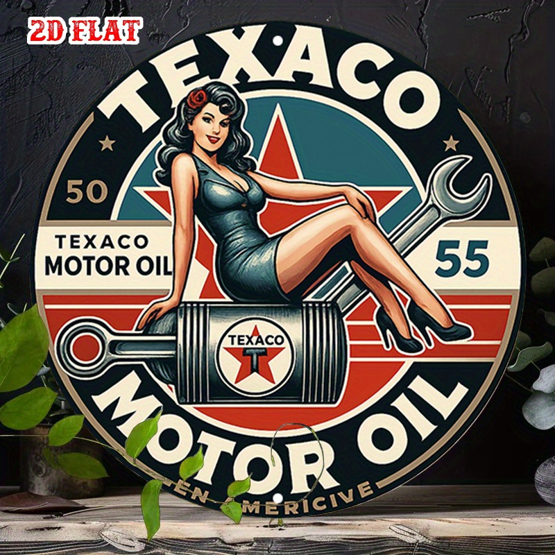 Round Metal Tin Sign Wall Deco - Home Bar Accessories ulasan dan harga