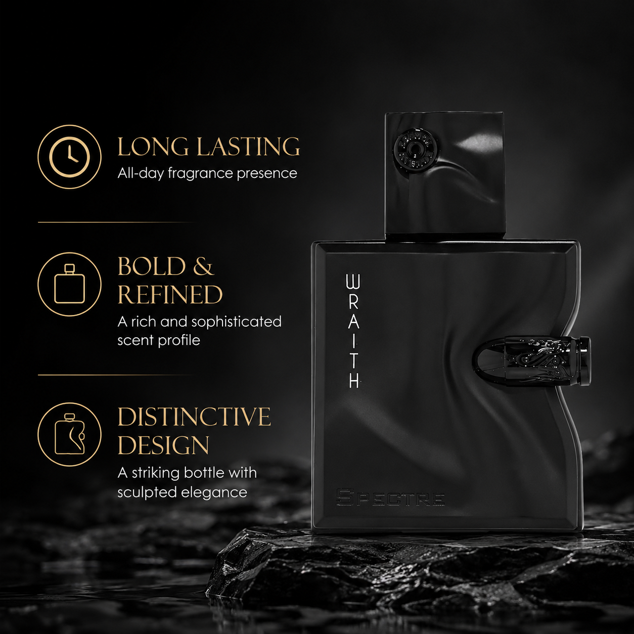 Sculpted Black Bottle Men Eau  - Home Bar Accessories ulasan dan harga
