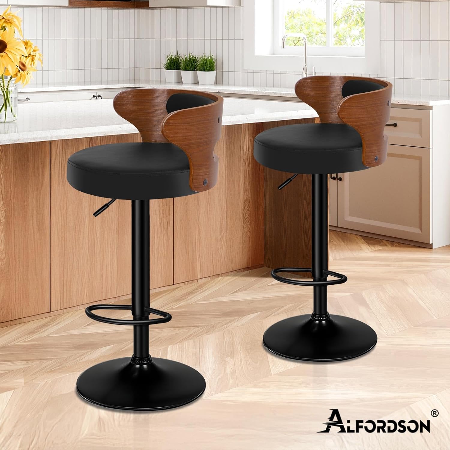 Adjustable PU Leather Bar Stoo - Home Bar Stools ulasan dan harga