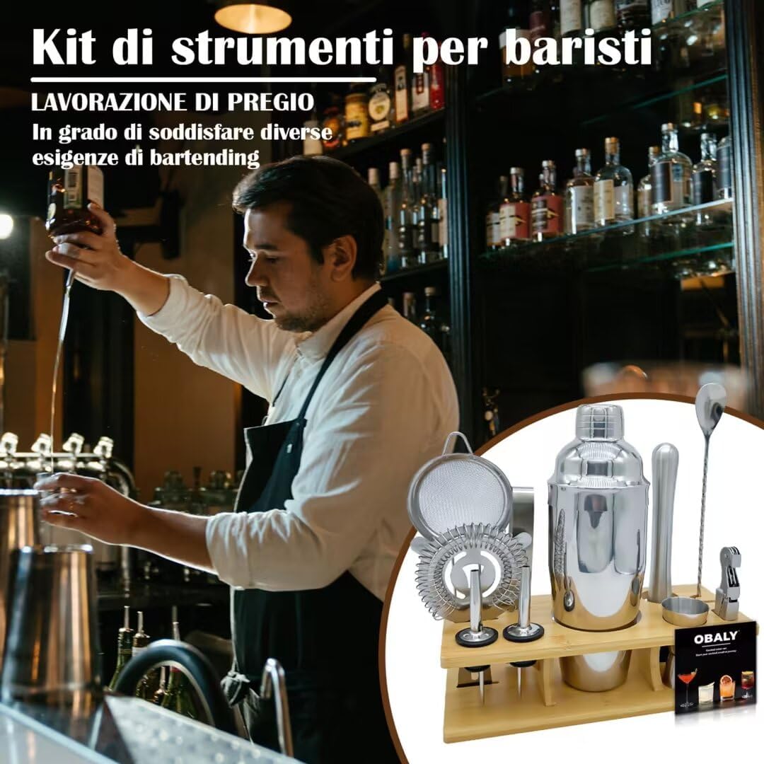 11-Piece Bartender Kit With Co - Home Bar Stand ulasan dan harga