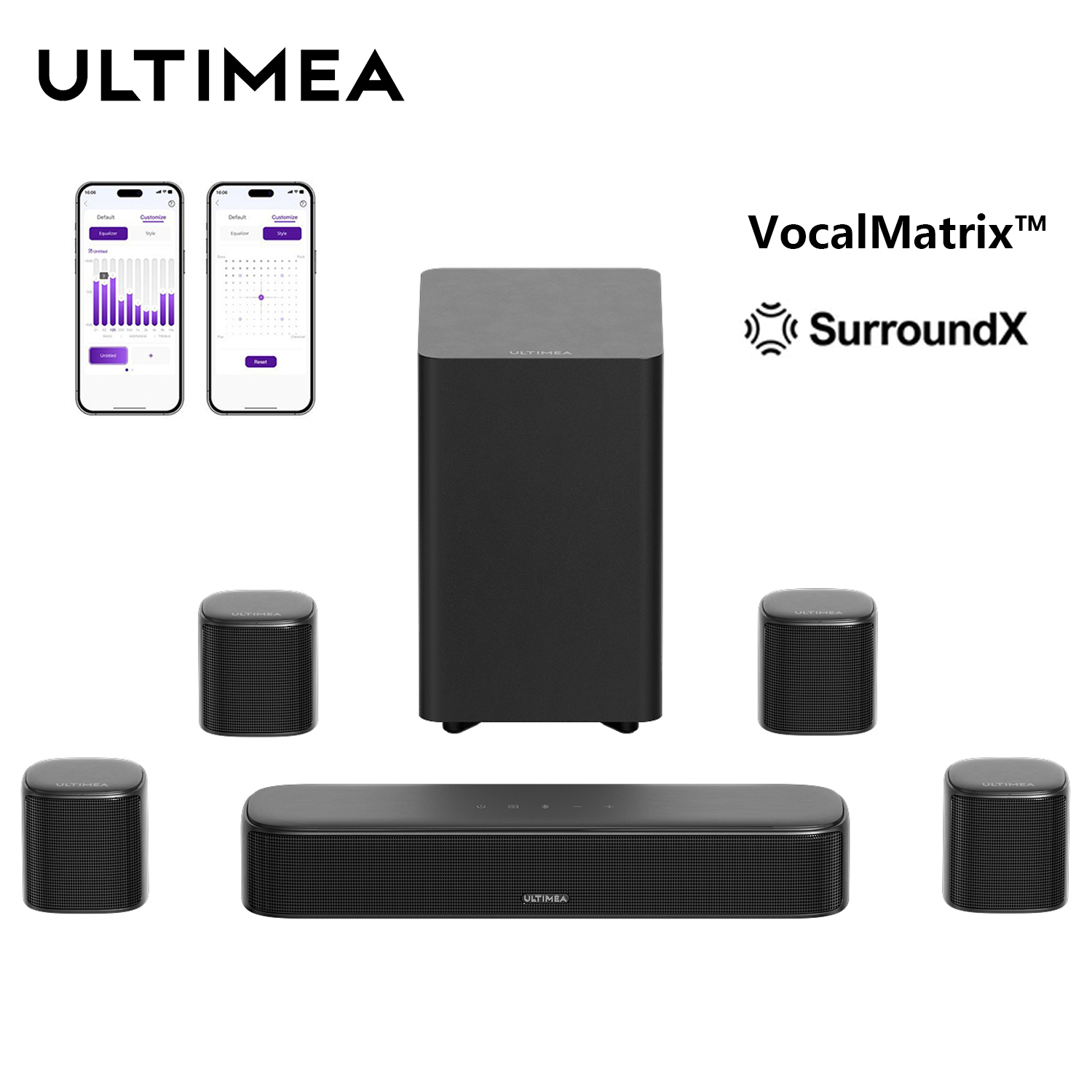ULTIMEA 7.1ch Sound Bar with S - Home Bar And Theater ulasan dan harga