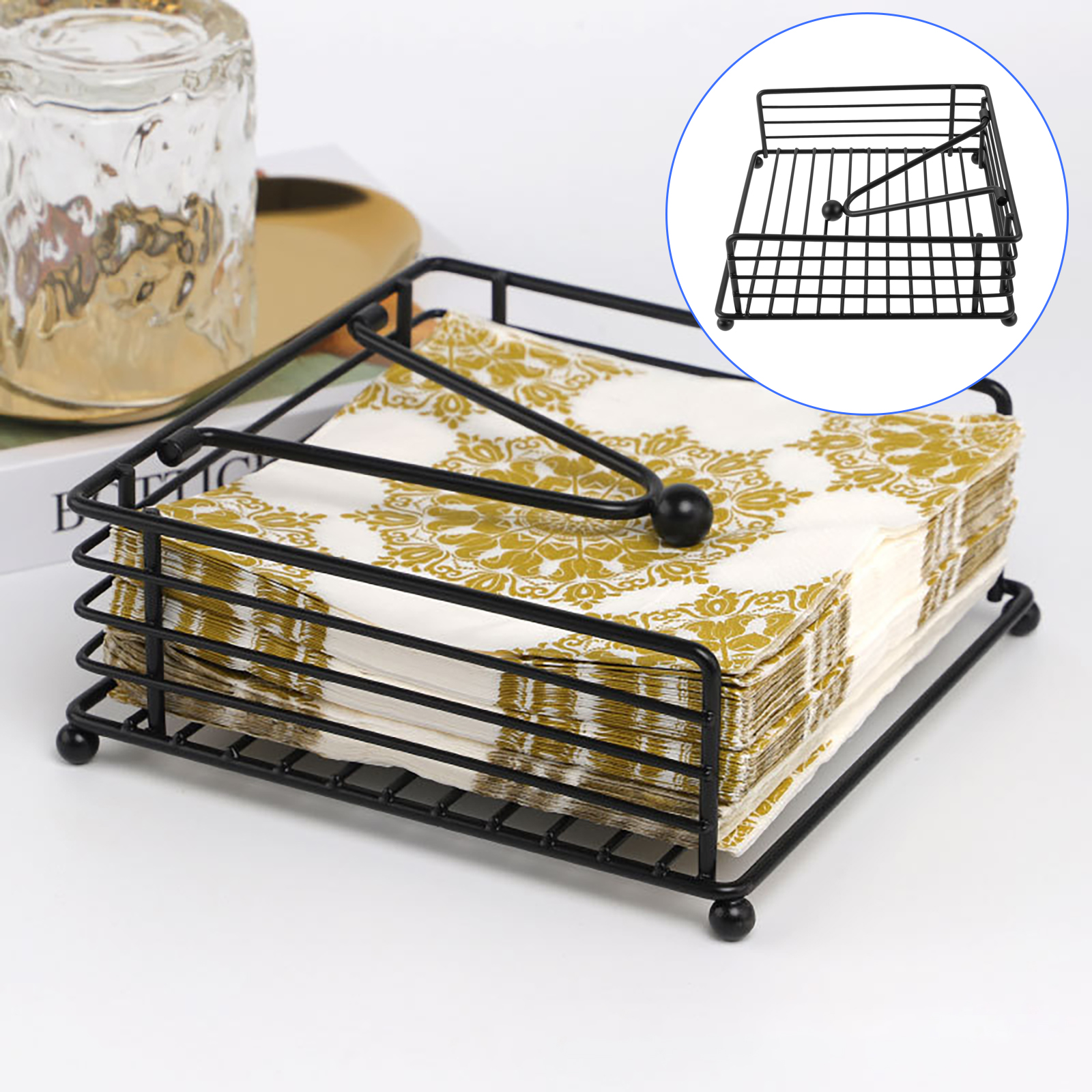 1PC Modern Napkin Holder Frost - Home Bar Stand ulasan dan harga
