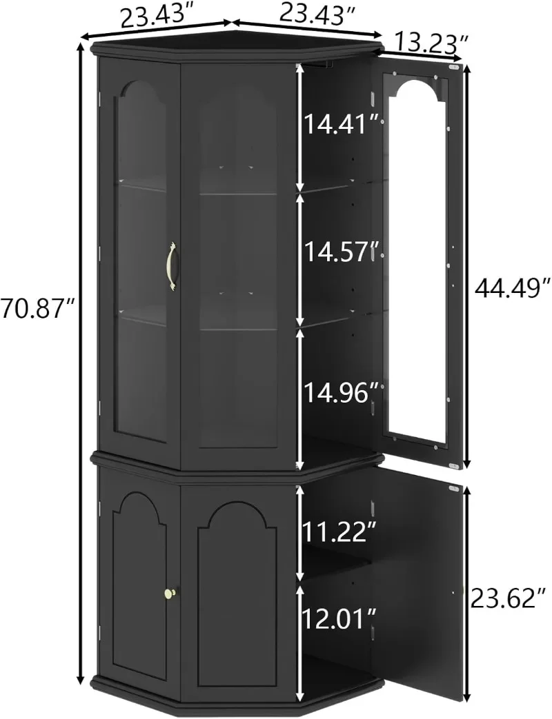 Gyfimoie Corner Bar Cabinet w/ - Home Bar Shelves ulasan dan harga