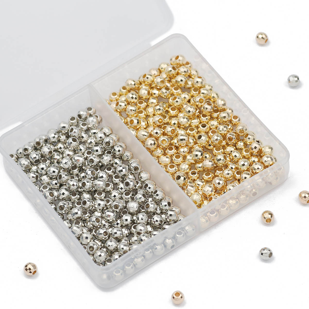 200PCS 4MM faceted round Loose - Bar Cart Gold ulasan dan harga