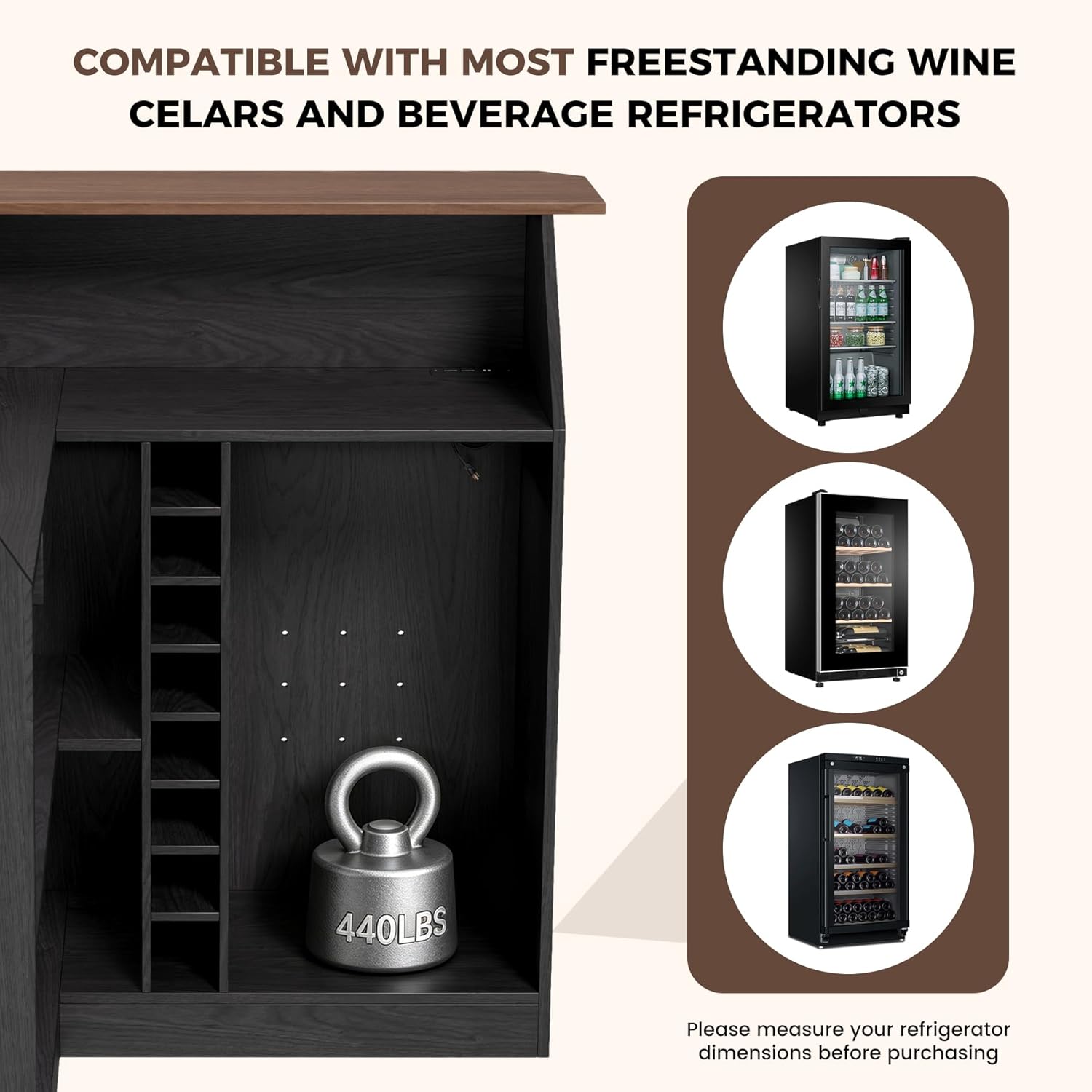 L Shaped Home Bar Unit With Fr - Home Bar And Fridge ulasan dan harga