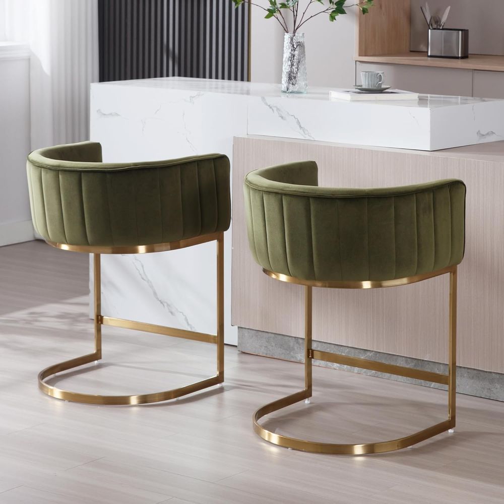 24 Velvet Upholstered Counter  - Home Bar Stools ulasan dan harga