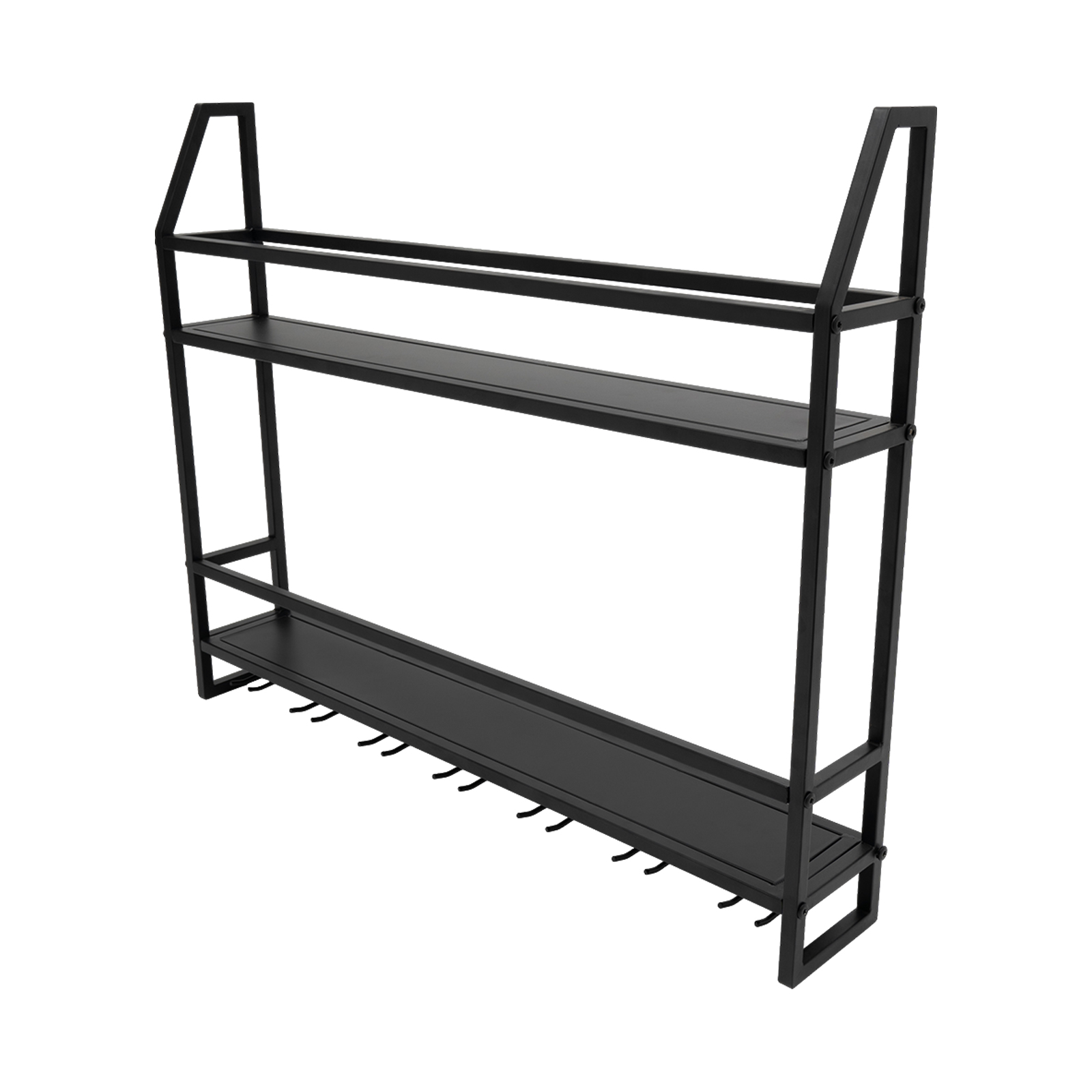 Double-layer Wine Rack Wall-Mo - Home Bar Stand ulasan dan harga