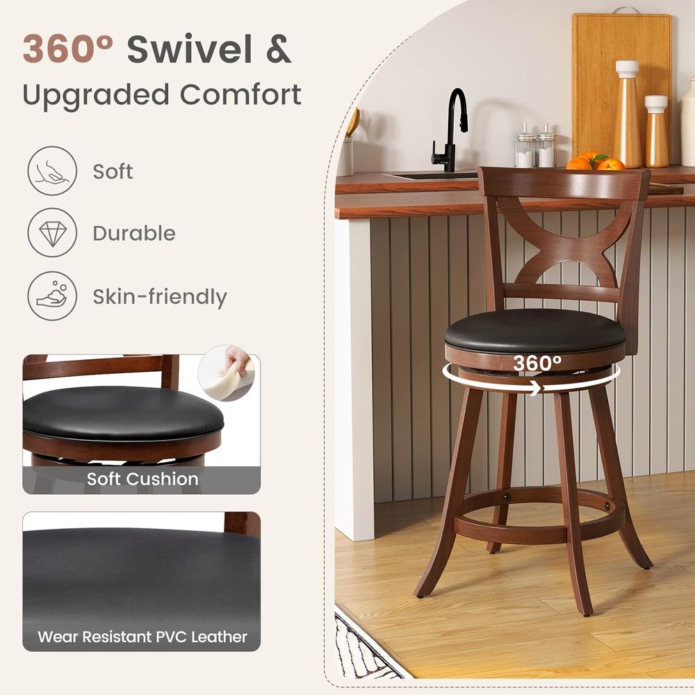 Bar Stools Set o 2, 24'' 360-D - Home Bar Stools ulasan dan harga