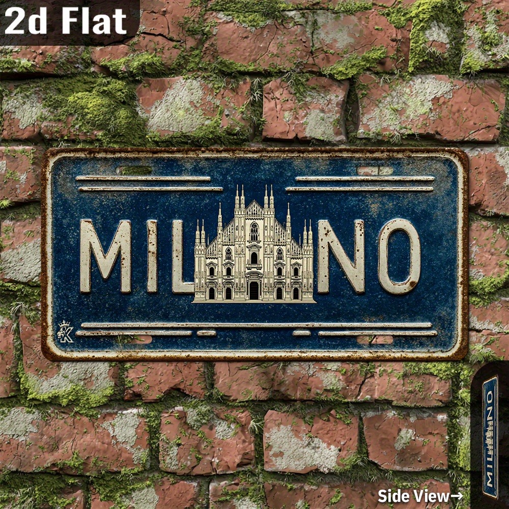 Custom 2D Printed Milan Italy  - Home Bar Cafe ulasan dan harga