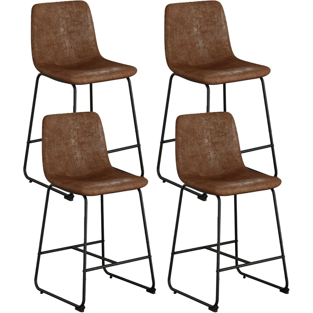 Set of 4 Suede Counter Height  - Home Bar Stools ulasan dan harga