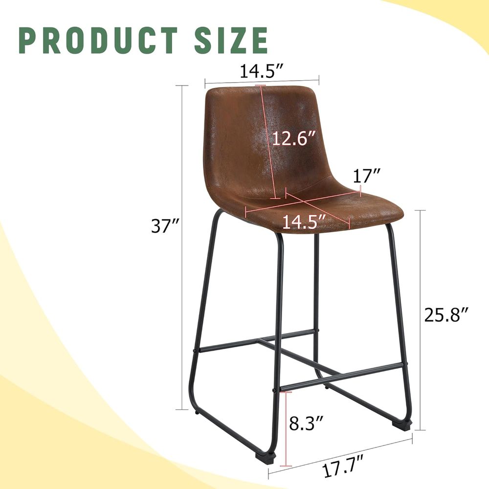 Set of 4 Suede Counter Height  - Home Bar Stools ulasan dan harga