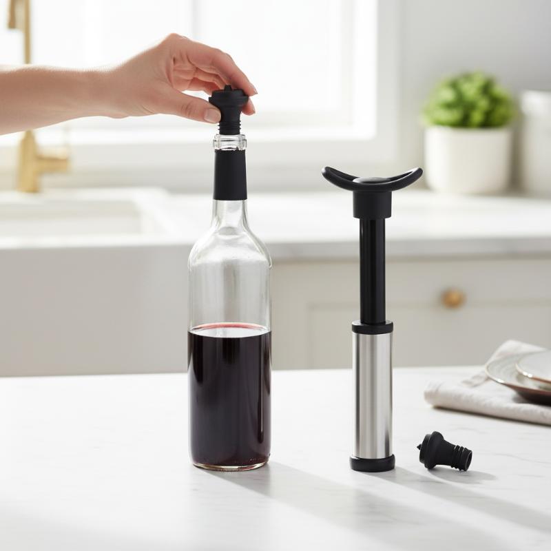 【L】Vacuum Pump Preserver Wine  - Wine Preservation Pump ulasan dan harga