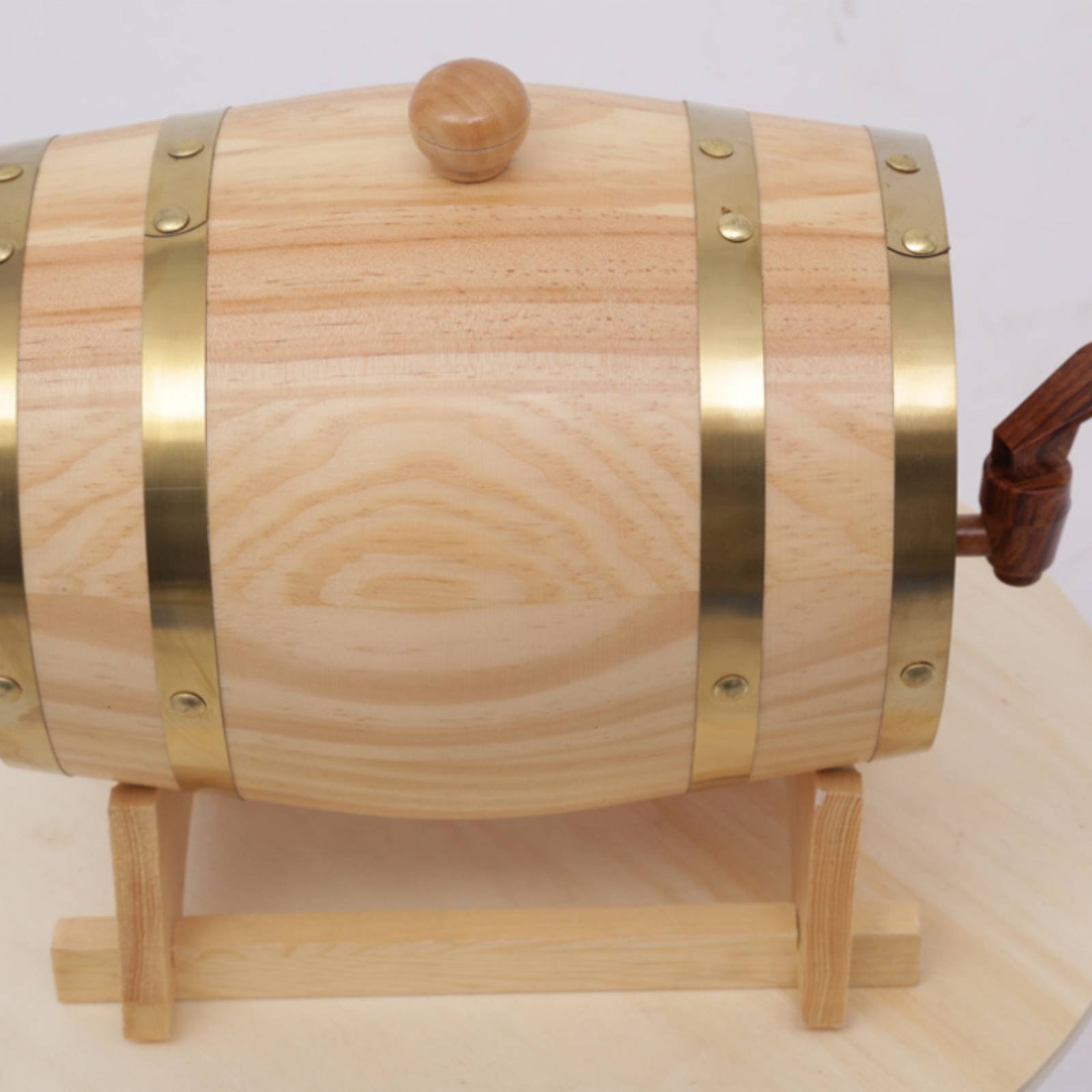 Fir Wood Barrel with Spigot Le - Home Bar Stand ulasan dan harga