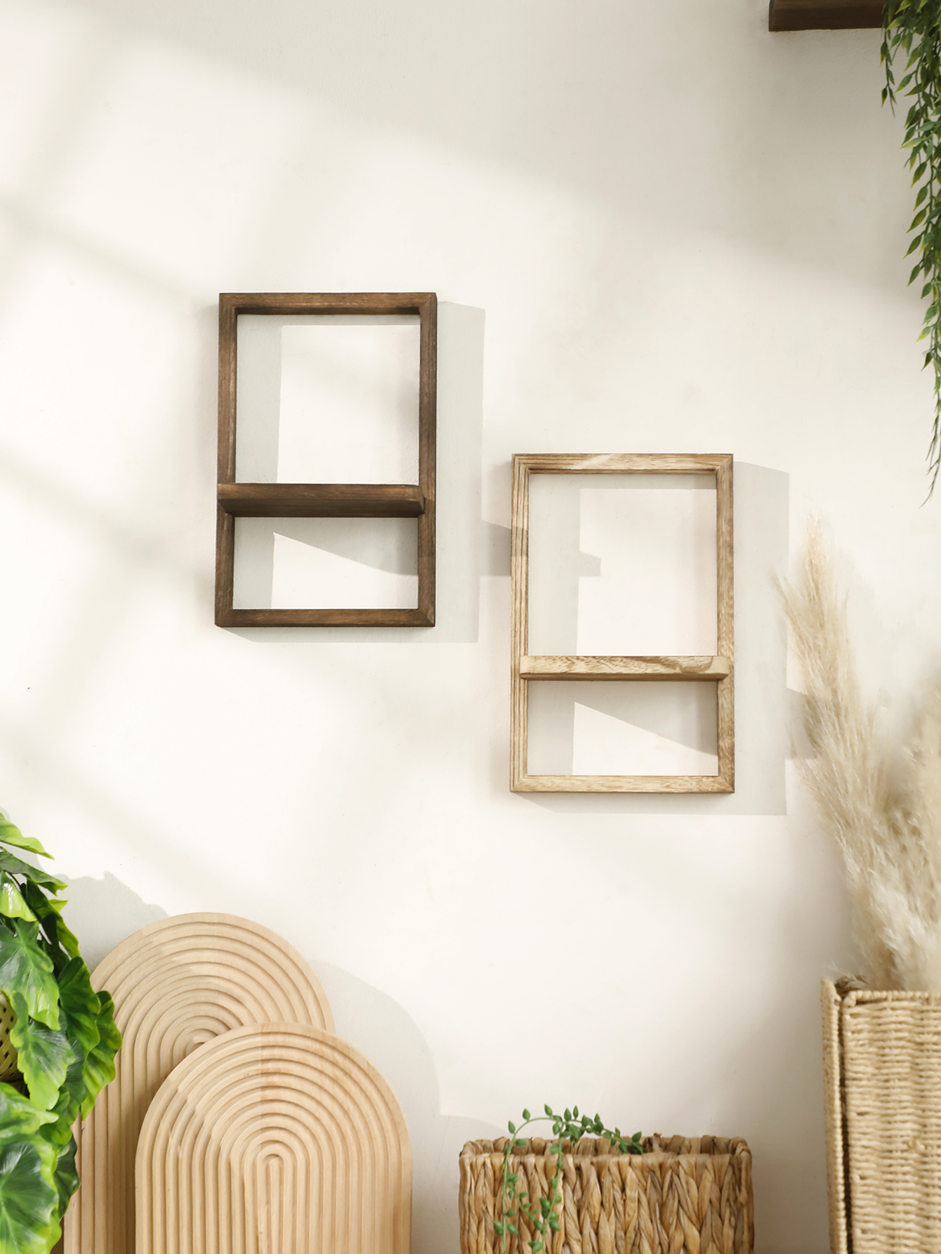 Wooden Display Shelf Floating  - Home Bar Shelf ulasan dan harga