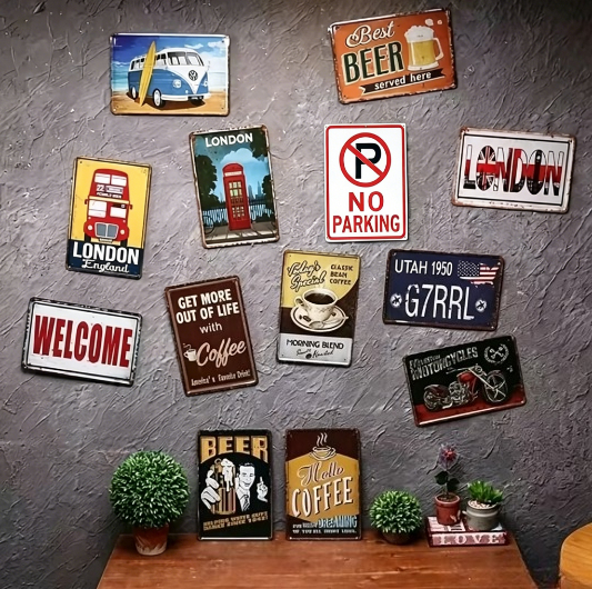 Vintage Sexy Lady Metal Tin Si - Home Bar And Restaurant ulasan dan harga