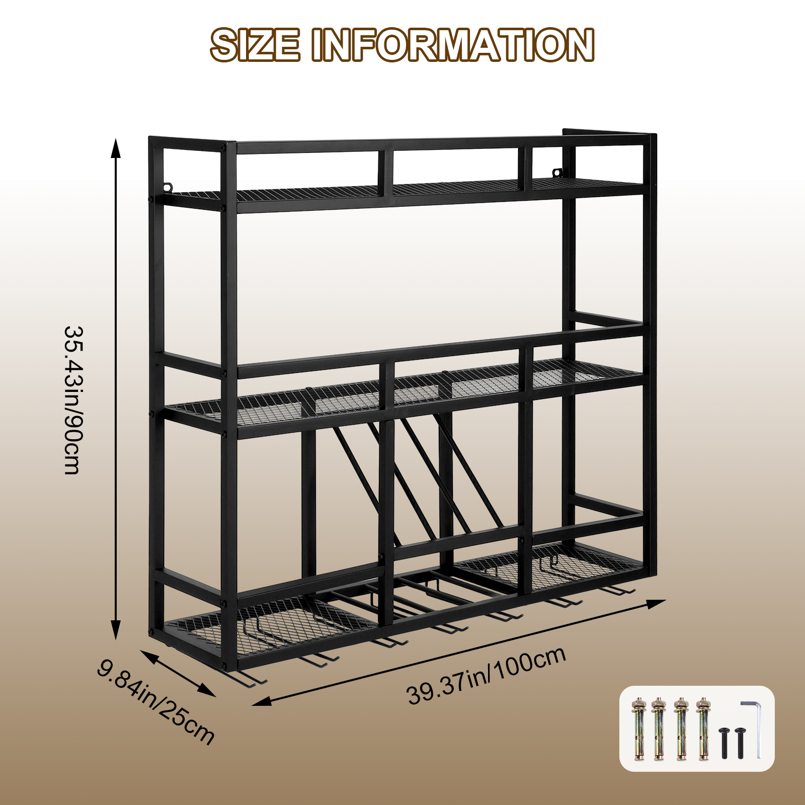 3 Tiers Bar Liquor Bottle Disp - Home Bar Shelf ulasan dan harga