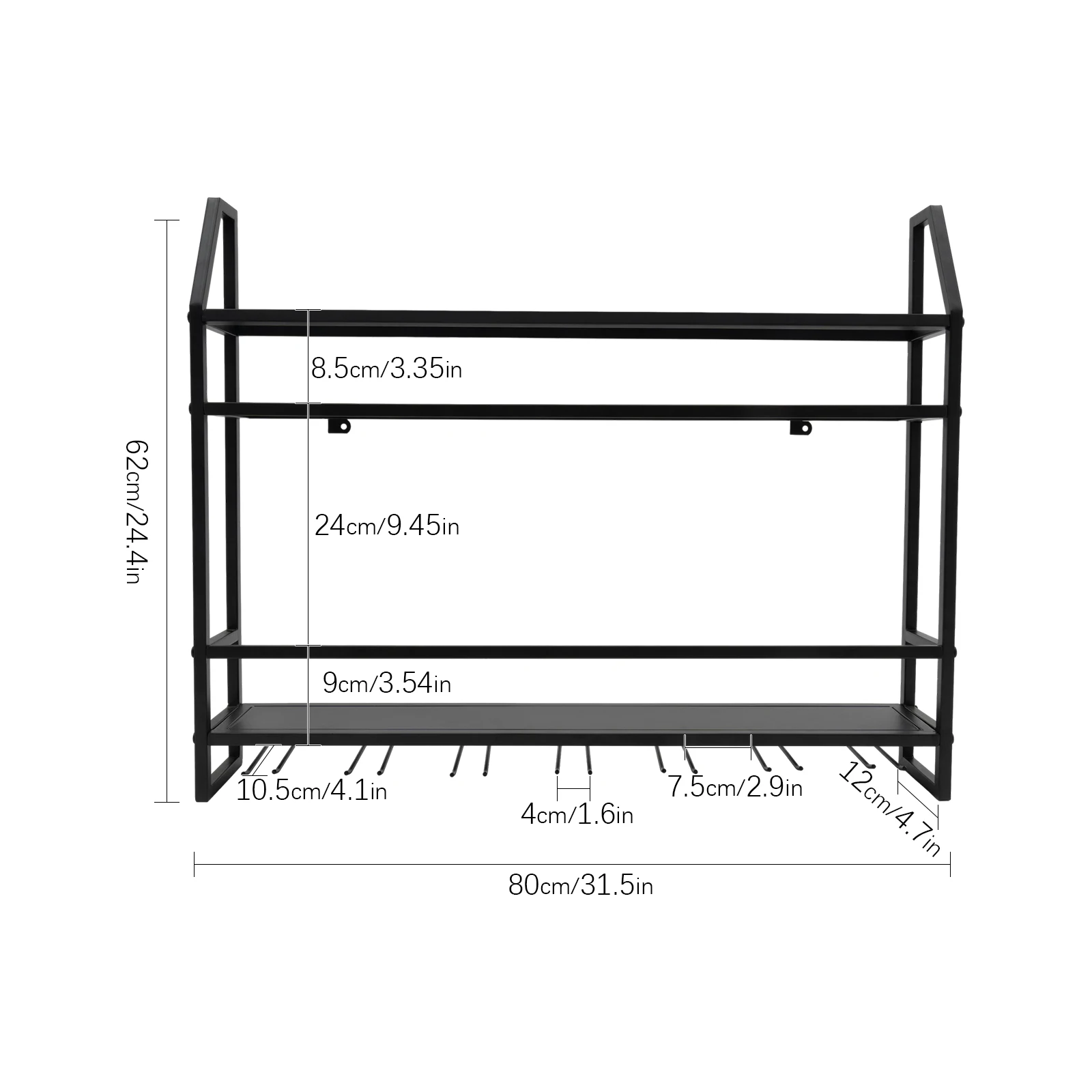 Bar Wine Shelf Wall-Mounted Bo - Home Bar Shelves ulasan dan harga
