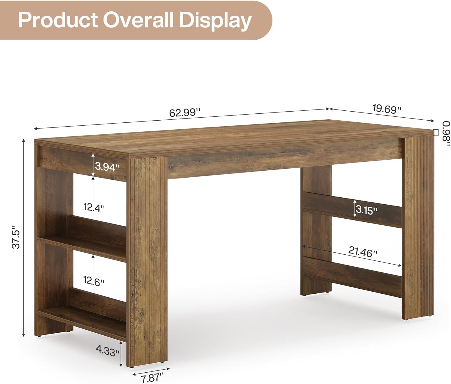 63-Inch Kitchen Island with St - Home Bar Shelves ulasan dan harga