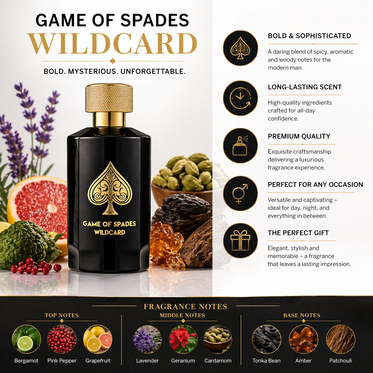GAME OF SPADES WILDCARD Eau de - Home Bar Accessories ulasan dan harga