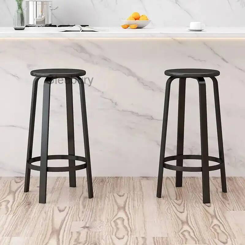 with Round Seat Stools Metal B - Home Bar Seating ulasan dan harga