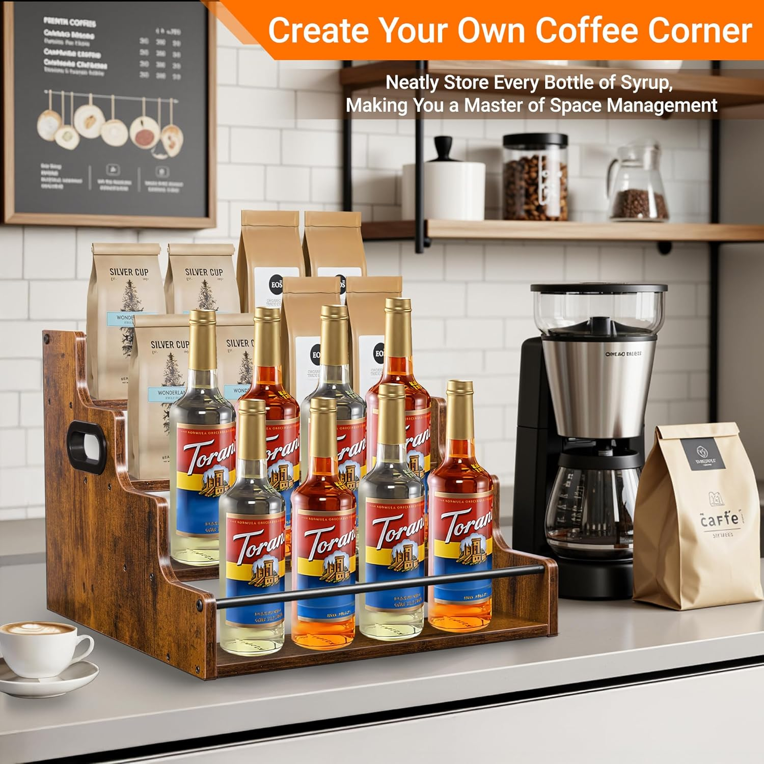 Liquor Bottle Display Shelf, C - Home Bar Shelves ulasan dan harga