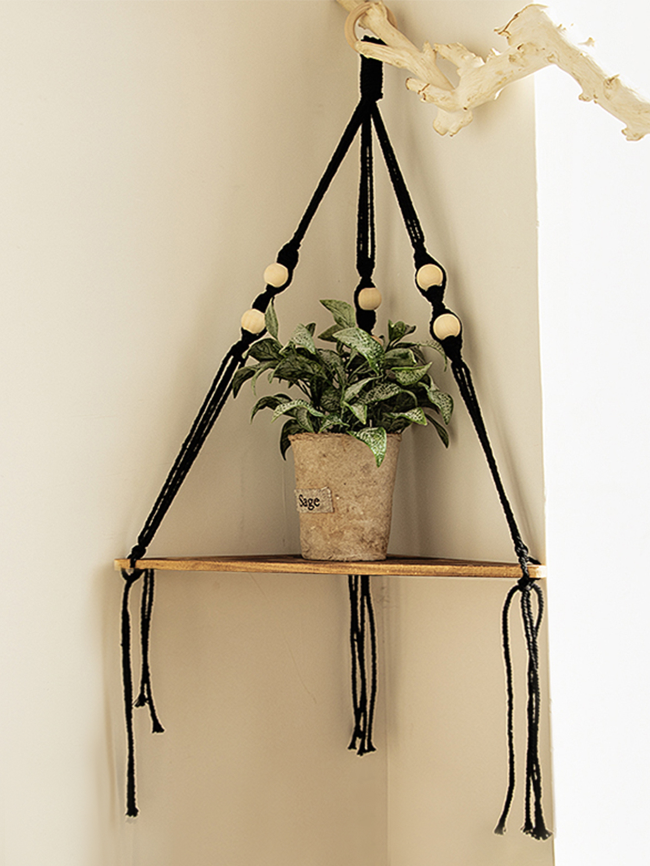 Wooden Corner Shelf Wall Decor - Home Bar Shelves ulasan dan harga