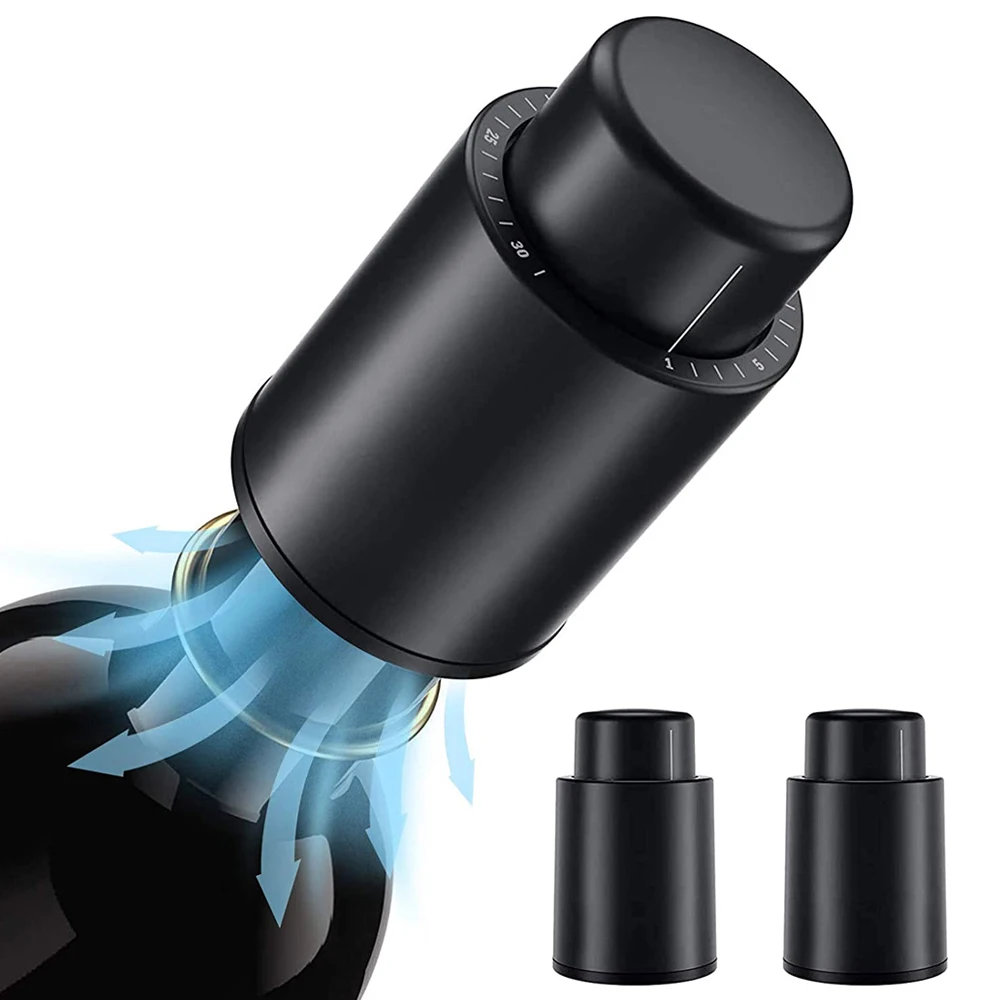 Vacuum Wine Bottle Cap Stopper - Wine Preservation Pump ulasan dan harga