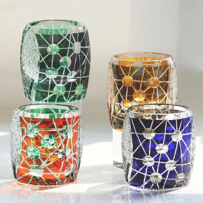 9.5 oz Heavy Edo Kiriko Tyle W - Old Fashioned Glass ulasan dan harga