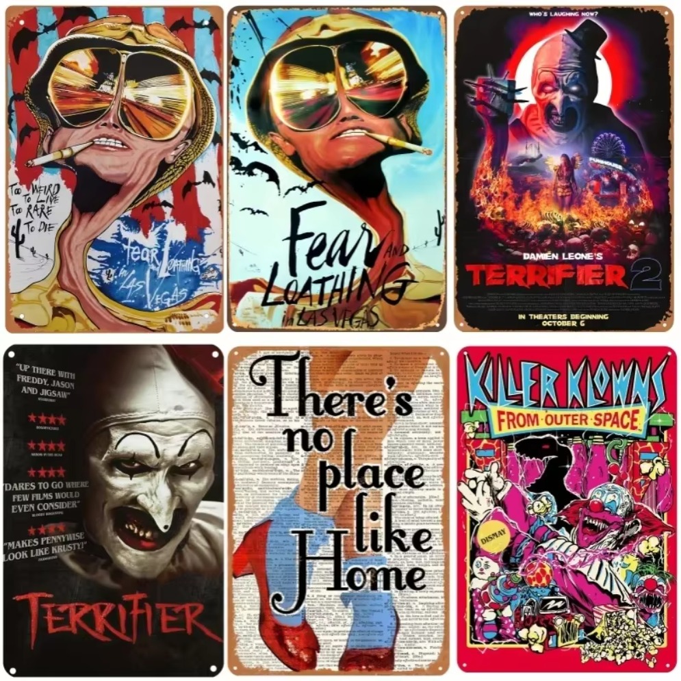 HD Metal Tin Sign Vintage Horr - Home Bar And Theater ulasan dan harga