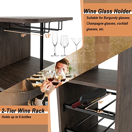 3-Piece Industrial Bar Set: Br - Home Bar Stools ulasan dan harga