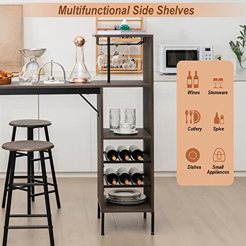 3-Piece Industrial Bar Set: Br - Home Bar Stools ulasan dan harga