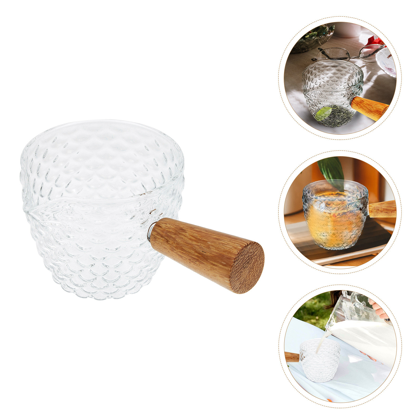 Hammered Glass Milk Pitcher Co - Home Bar Supplies ulasan dan harga