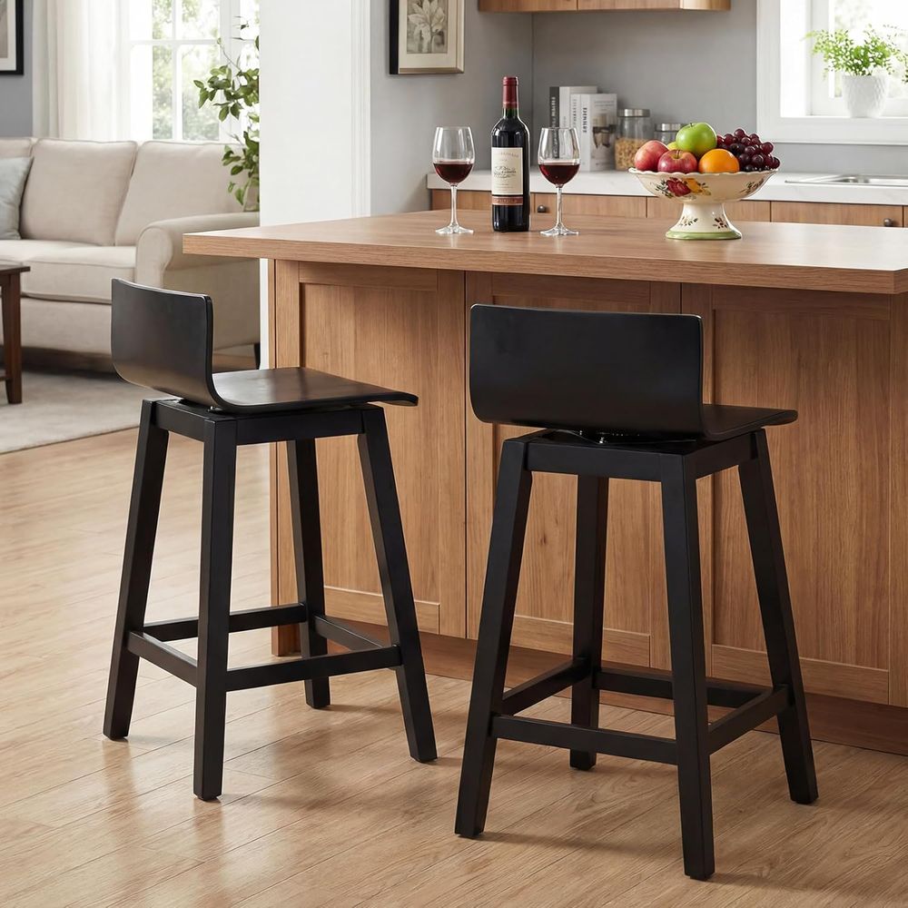 Swivel Solid Wood Bar Stools S - Home Bar Stools ulasan dan harga